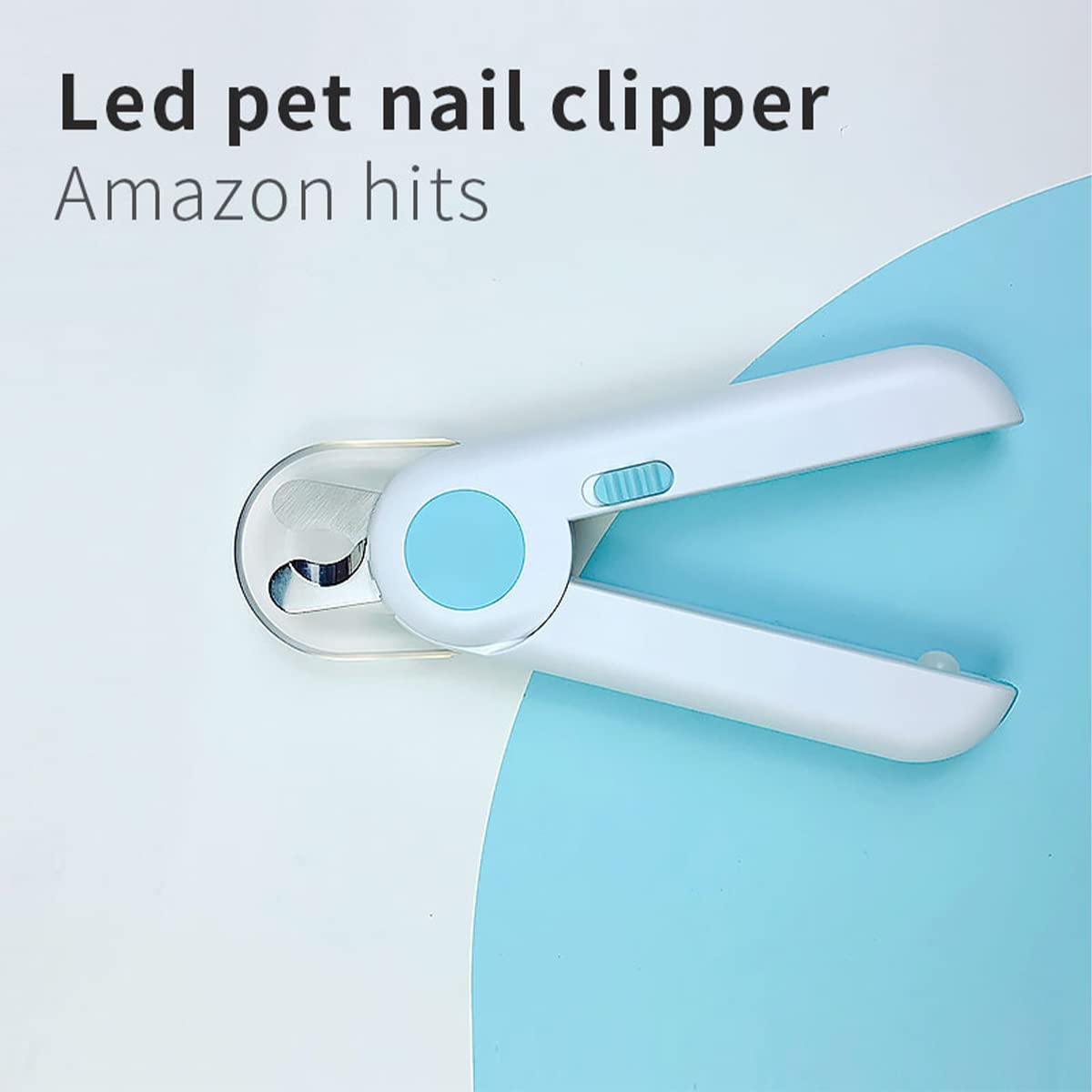 EPROICKS Nagelknipser mit Led-Licht für Hunde Katzen, Krallenschere für Katzen Hunde, mit Nagelfeile und Spritzfest Schutzvorrichtung, für Mittlere und Kleine Haustiere Krallenpflege