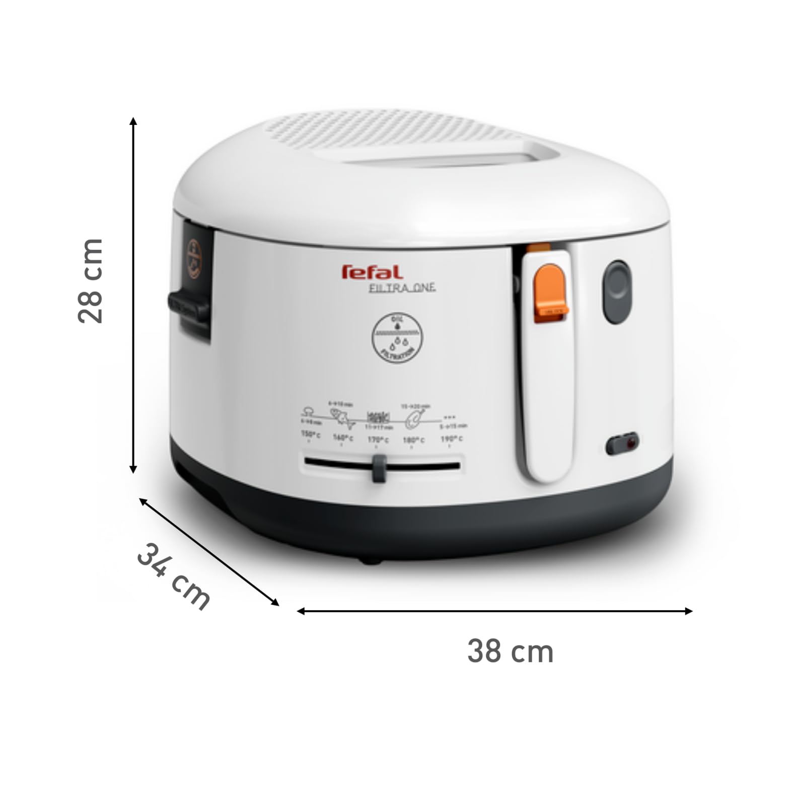 Tefal Oleoclean Pro Fritteuse 3,5L für knusprige Pommes, 2300W Edelstahl Friteuse mit Öl-Filterung, Herausnehmbarer Ölbehälter 1,2kg, Timer & Thermostat, Spülmaschinenfest, Schwarz/Edelstahl