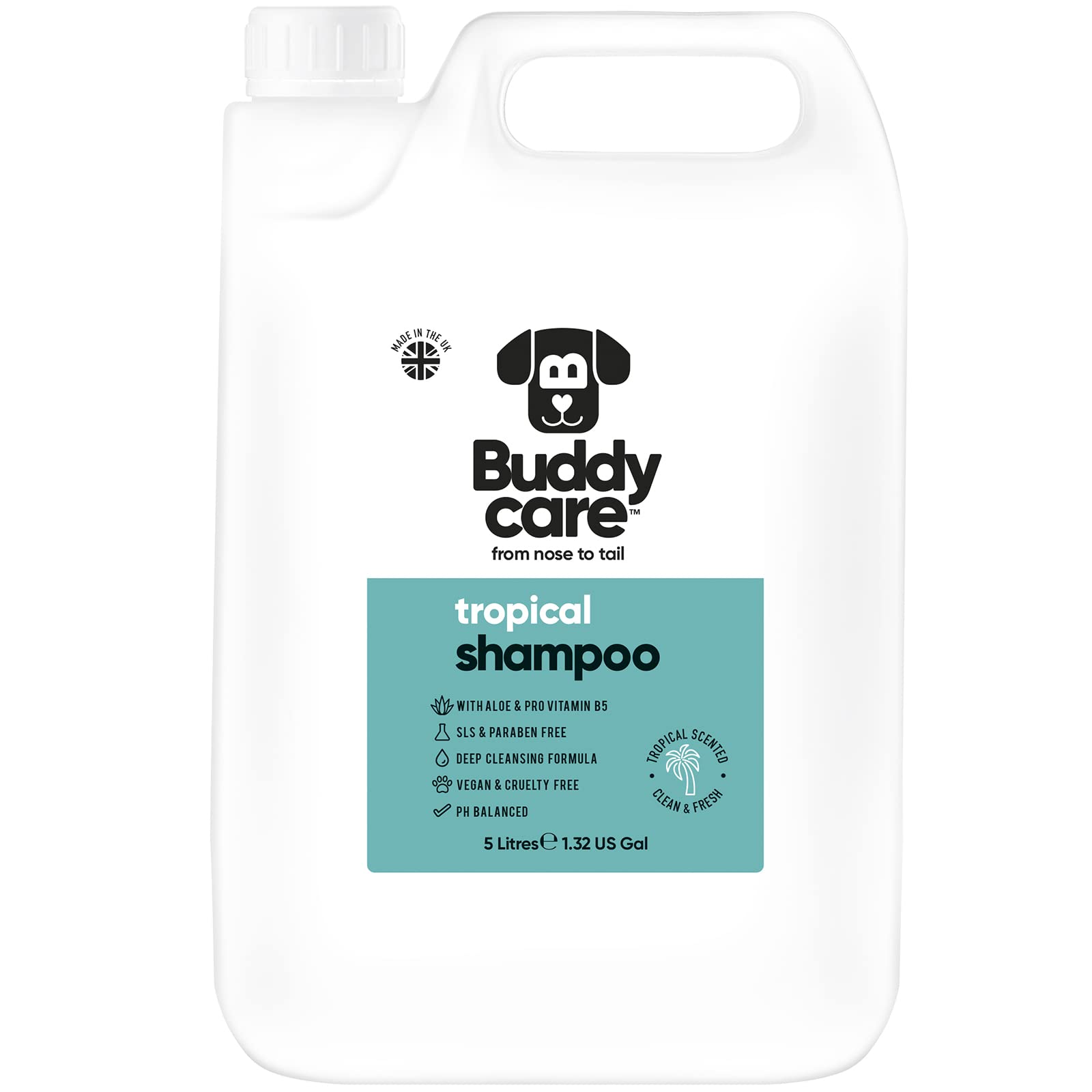 2in1 Hundeshampoo und Conditioner von Buddycare (500ml) - Praktisches Hundeshampoo langhaar und welpen Shampoo Mit Aloe Vera und Pro-Vitamin B5 Rückfettendes Shampoo Für Alle Hunderassen