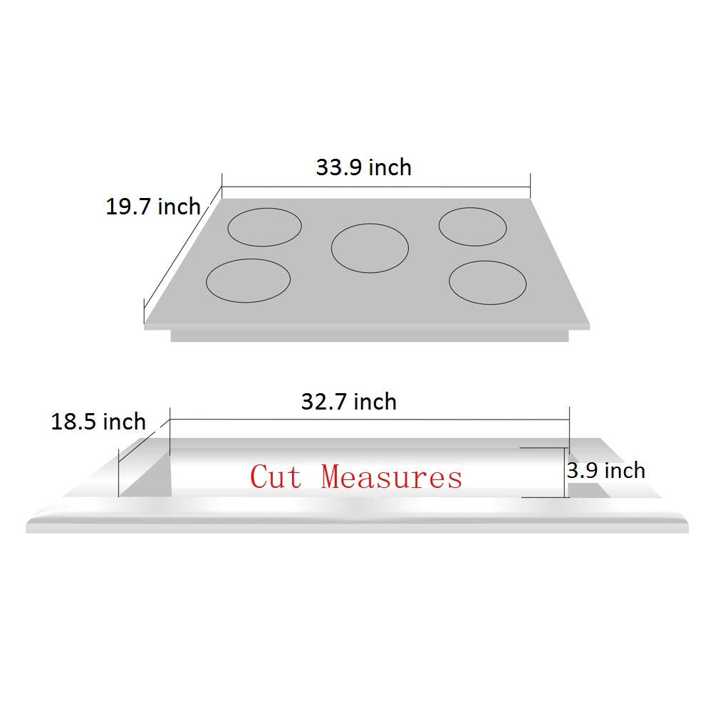 Deli-kit 34 Inch Gas Cooktop Dual Fuel Sealed 5 Burners Stainless Steel Drop-In Gas Hob DK258-A08 Gas Cooker