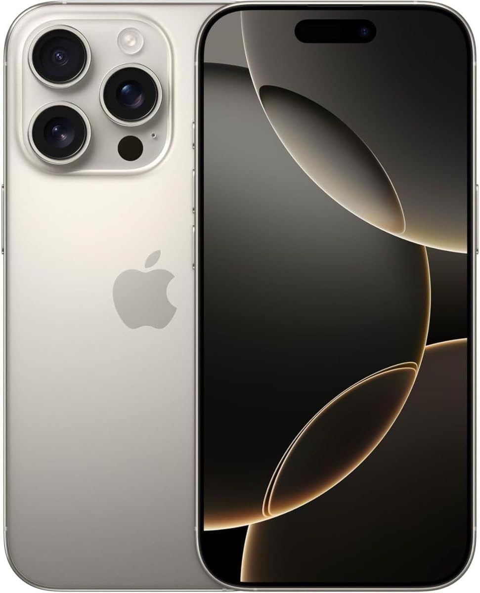 Apple iPhone 16 Pro, US Version, 128GB, Black Titanium - Unlocked (Renewed Premium)