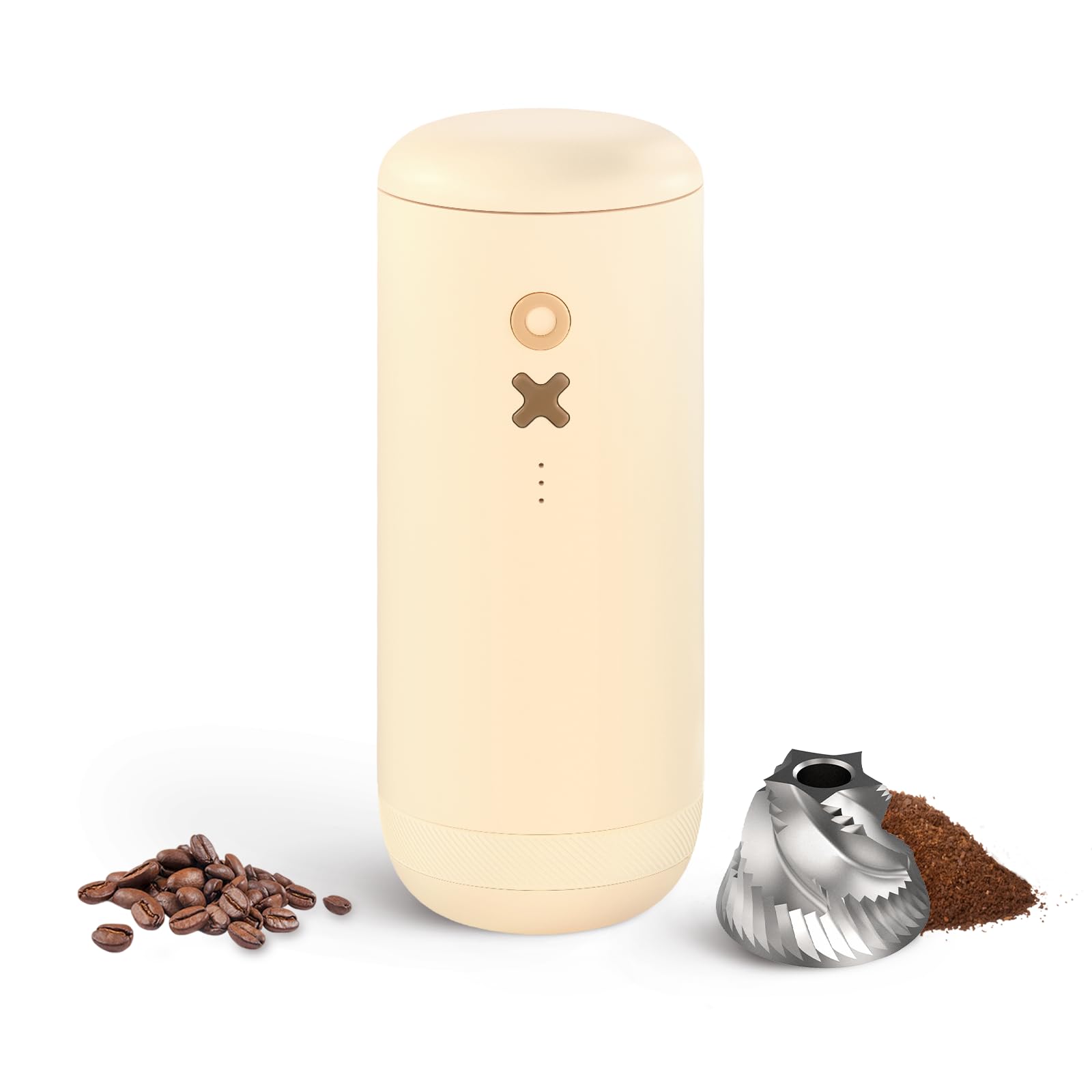 Nuttii Burr Electric Coffee Grinder, Matte Black | Portable, Quiet Adjustable Conical Burr, 20 Grind Settings, Espresso Pour-Over French Press Moka, Home Travel Use