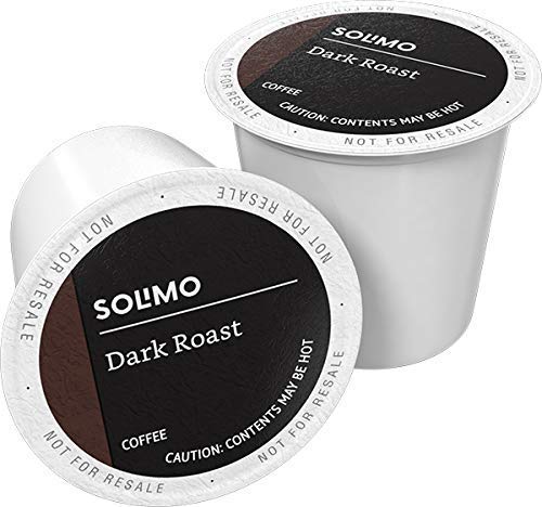 Amazon Brand - Solimo Dark Roast Coffee Pods, Compatible with Keurig 2.0 K-Cup Brewers, 100 Count (Pack of 1)