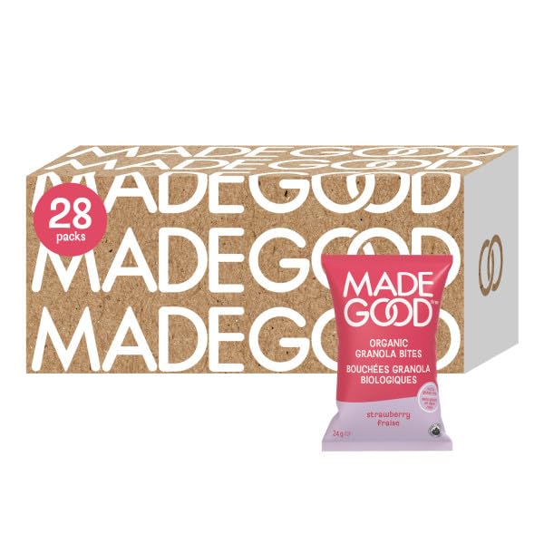 MadeGood Chocolate Chip Granola Bites, 28 Count, Organic and Delicious Snacks