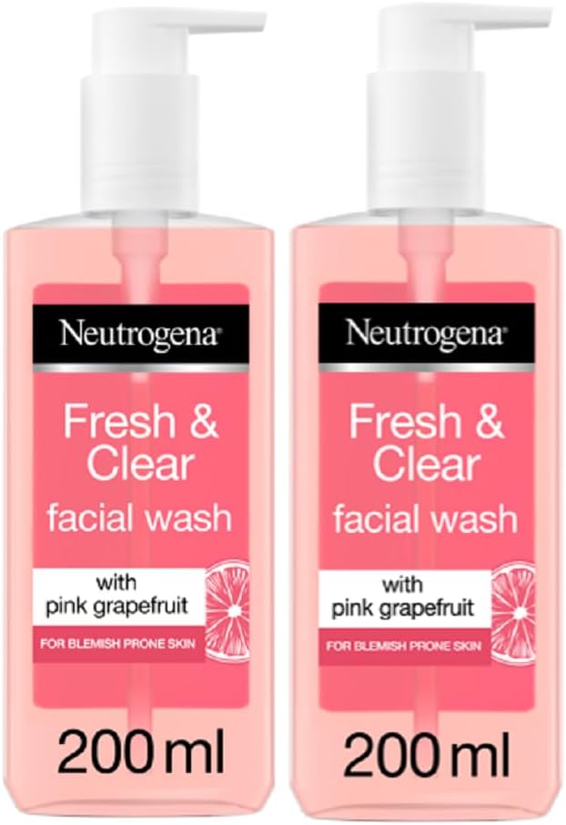 Neutrogena, Fresh & Clear Daily Exfoliator, Pink Grapefruit & Vitamin C, Blemish Prone Skin, clearer skin without over-drying skin, 150ml