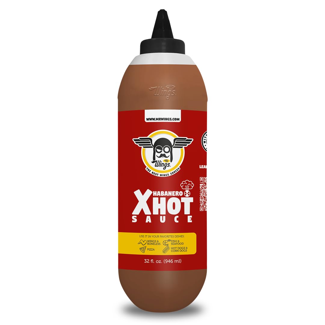 Mr. Wings Sweet Mango Mild Sauce 1 Gallon (128 Fl Oz). Sweet and spicy delight, perfect for boneless chicken, fries, drinks, and your favorite snacks. Large bulk sauce.
