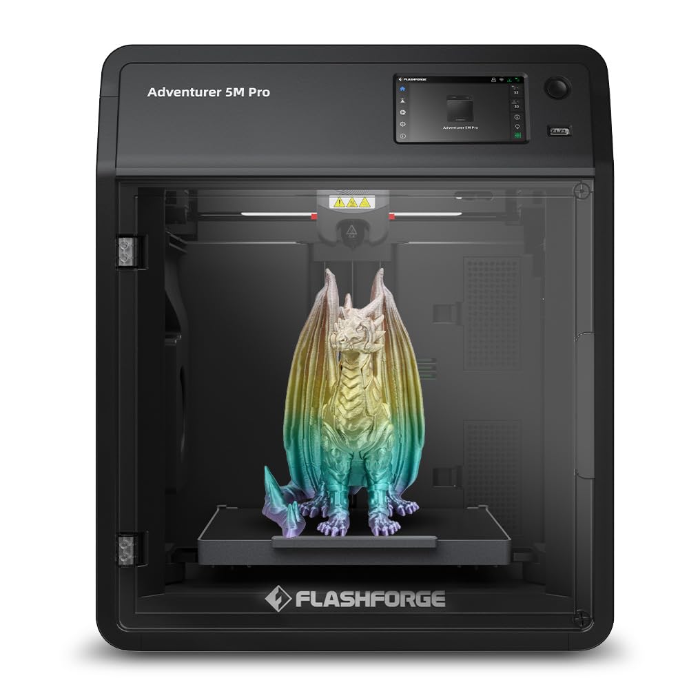 FLASHFORGE AD5X Multi-Color 3D Printer with IFS,Fully Auto Leveling FDM 3D Printer with Max 600mm/s High Speed Printing and Max 300°C Nozzle,Large Printing Size 220 * 220 * 220mm