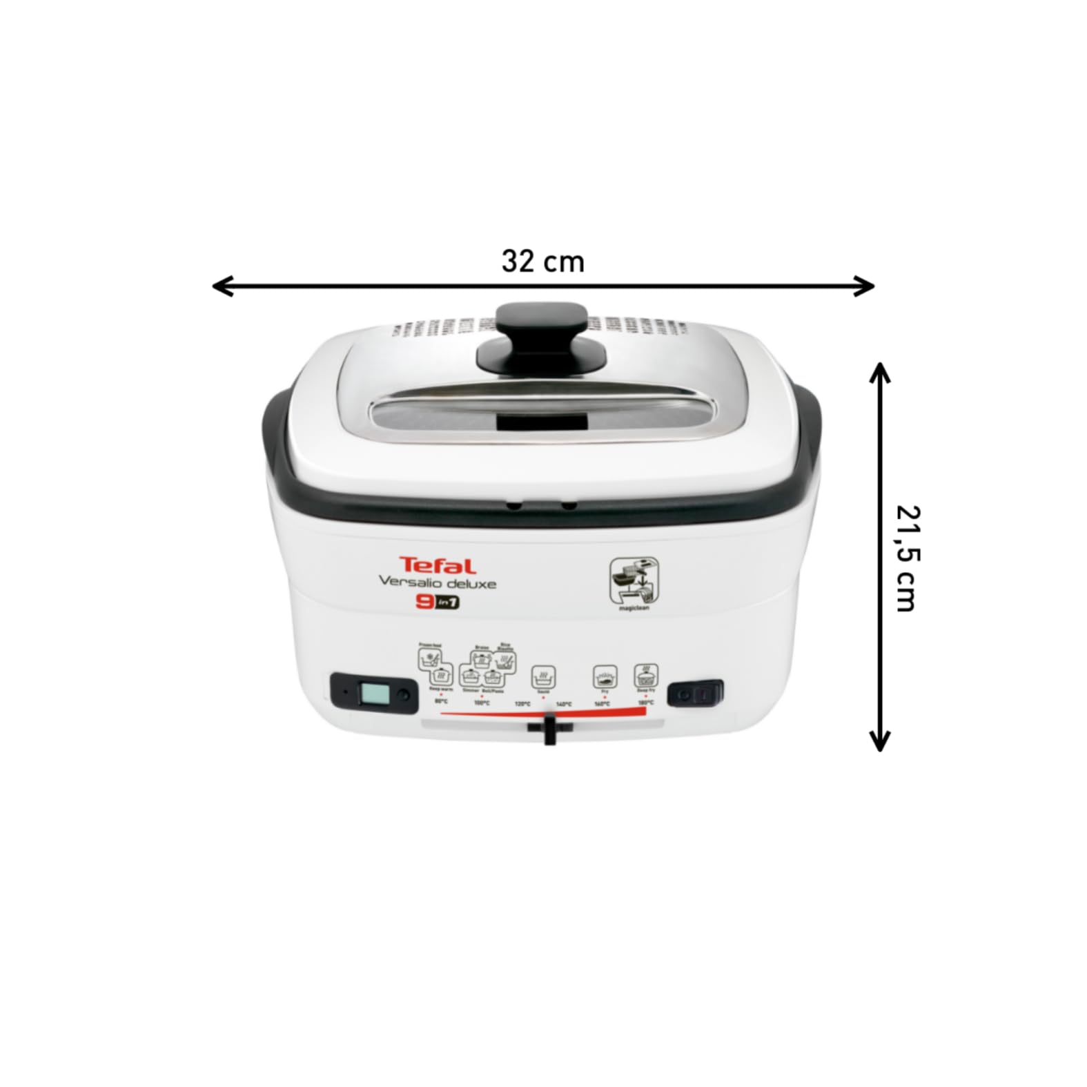 Tefal Oleoclean Pro Fritteuse 3,5L für knusprige Pommes, 2300W Edelstahl Friteuse mit Öl-Filterung, Herausnehmbarer Ölbehälter 1,2kg, Timer & Thermostat, Spülmaschinenfest, Schwarz/Edelstahl
