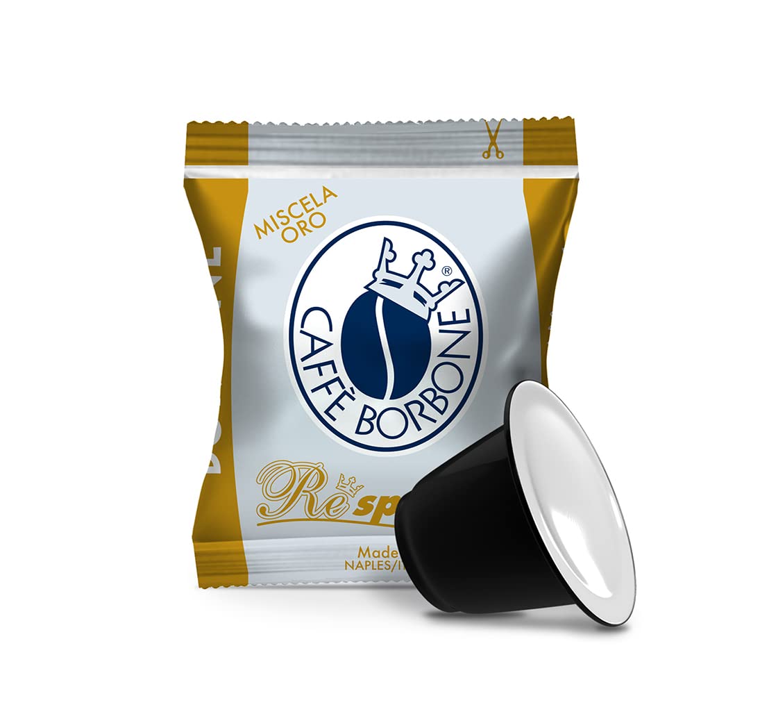 Caffè Borbone Respresso, Blaue Kaffeemischung - 100 Kapseln - Kompatibel mit Nespresso®* Haushalts-Espressomaschinen
