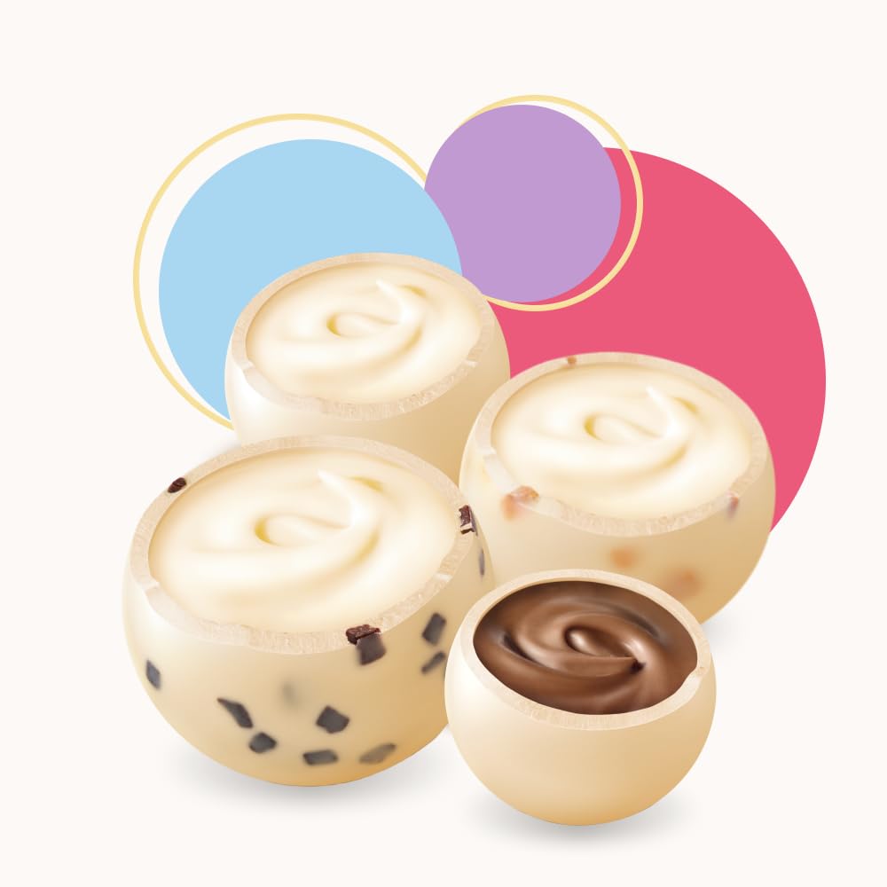 merci lovelies Classic – 1 x 185 g – Pralinen-Schachtel mit 5 gefüllten Schokoladen-Spezialitäten – Schokokugeln zum Teilen & Verschenken