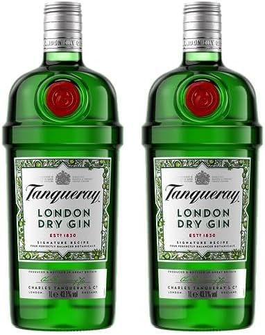 Tanqueray London Dry Gin | aromatischer Gin | 4-fach destilliert auf englischem Boden | 43,1% vol | 1000ml Einzelflasche