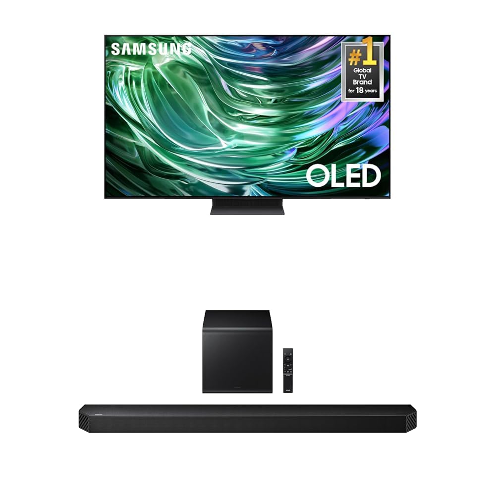 SAMSUNG 65-Inch Class OLED 4K S90D Series HDR+ Smart TV w/Dolby Atmos, Object Tracking Sound Lite, Motion Xcelerator, Real Depth Enhancer, 4K AI Upscaling, Alexa Built-in (QN65S90D, 2024 Model)