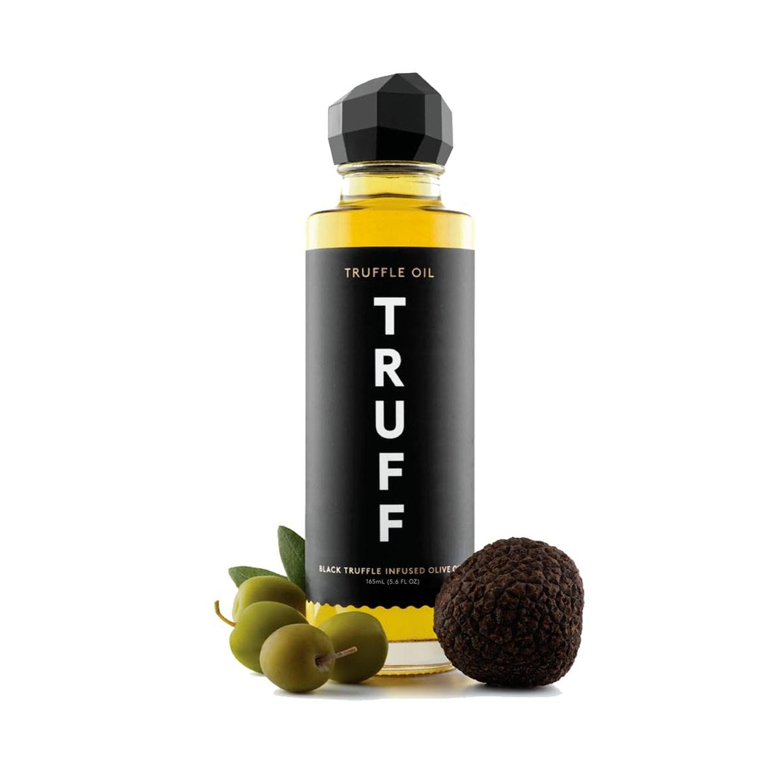 TRUFF Black Truffle Oil - Black Truffle Infused Olive Oil - Gourmet Dressing, Seasoning, Marinade, or Drizzle, Non-GMO, Gluten-Free, 5.6 fl.oz