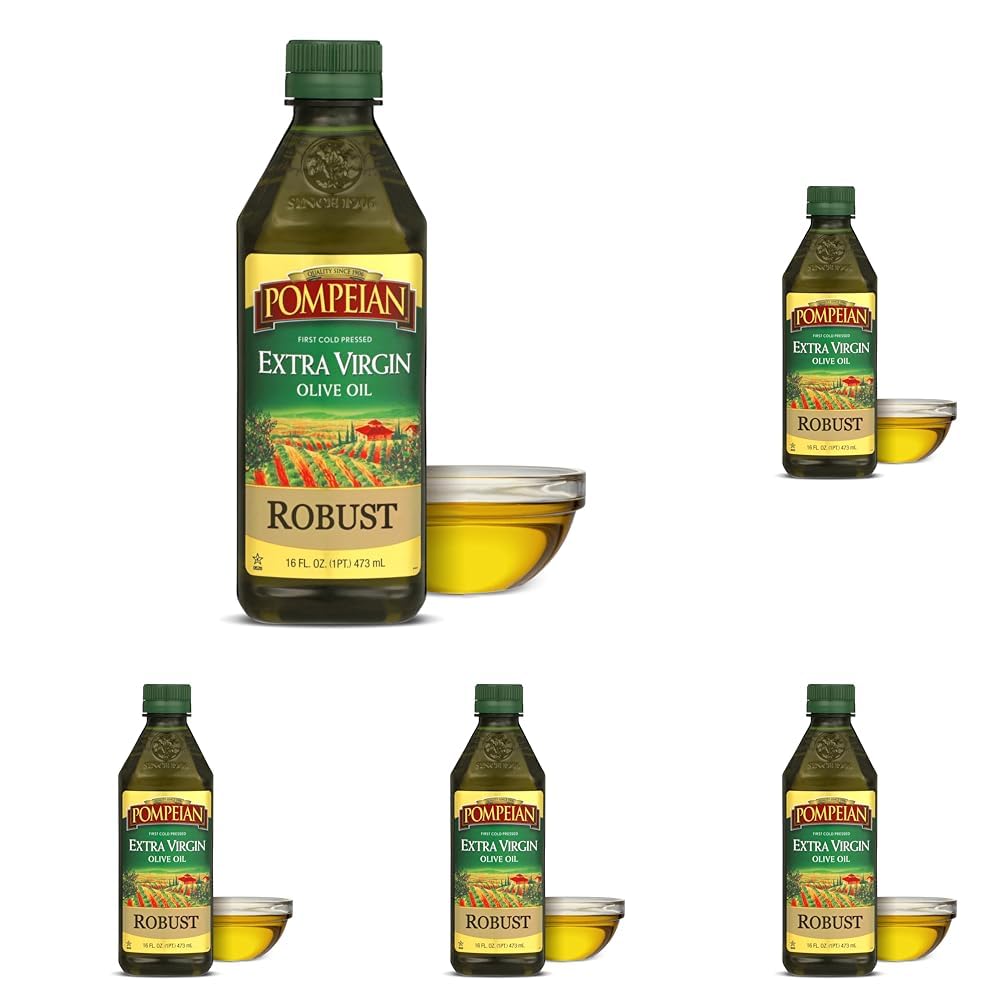 Pompeian Robust Extra Virgin Olive Oil, Contains Polyphenols, First Cold Pressed, 68 Fl Oz