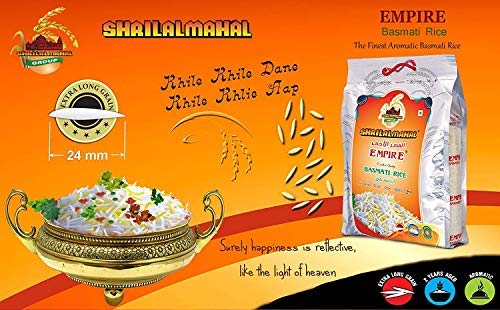 SHRILALMAHAL Empire Basmati Rice (Most Premium), 10 lbs / 160 oz