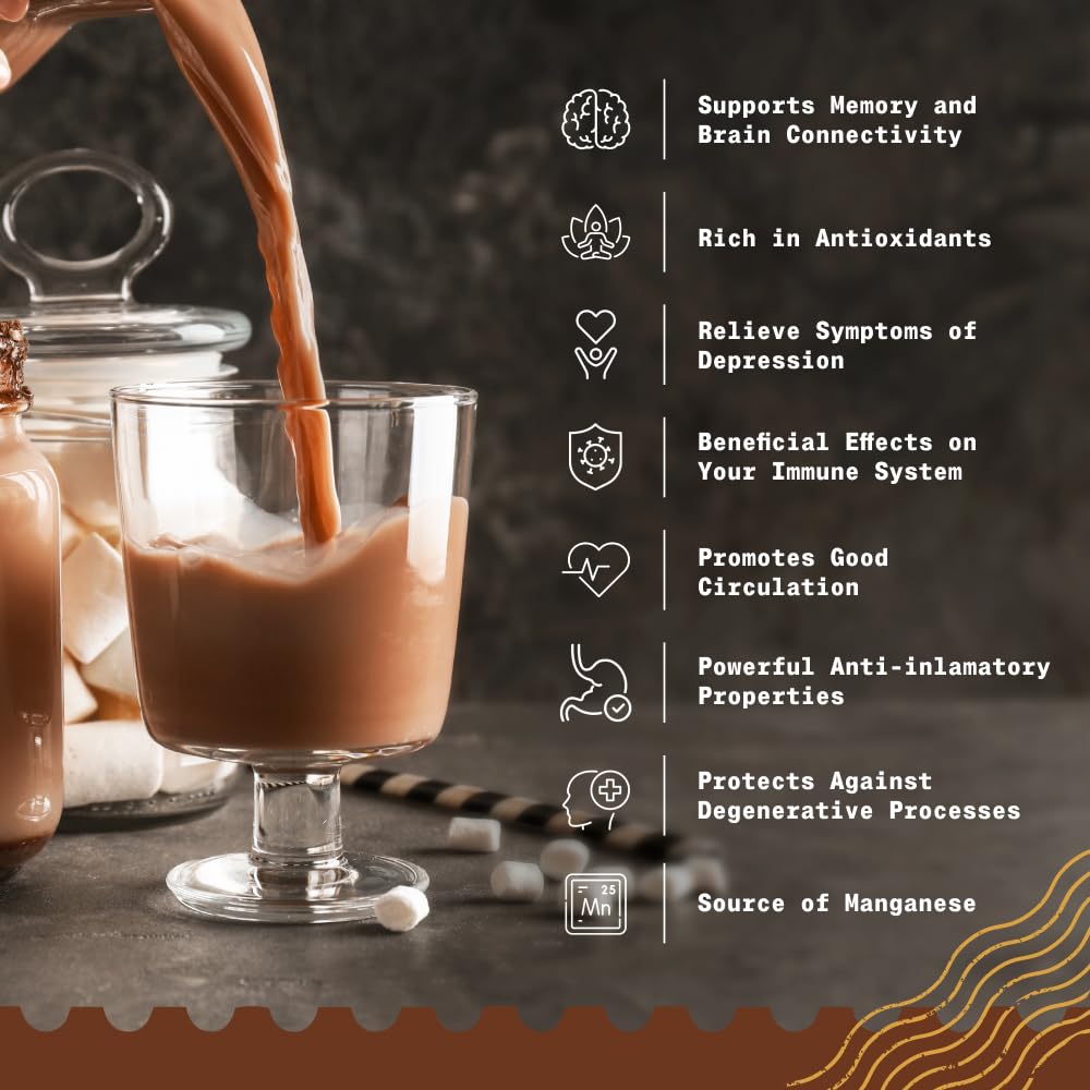 NaturaleBio Kakao Pulver Bio 1kg. Organic Cacao Pulver, Roh & Ungesüßt, Ideal für Getränke, Smoothies & Backen, Reich an Magnesium & Phosphor, Geprüft auf Schwermetalle
