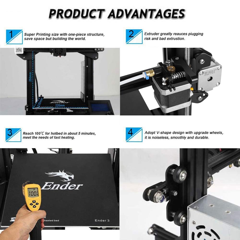 Creality Ender 3 V3 SE 3D Printer, 250mm/s Printing Speed DIY 3D Printers with CR Touch Auto Leveling, Sprite Direct Extruder Auto-Load Filament Dual Z-axis Y-axis, Printing Size 8.66x8.66x9.84 inch
