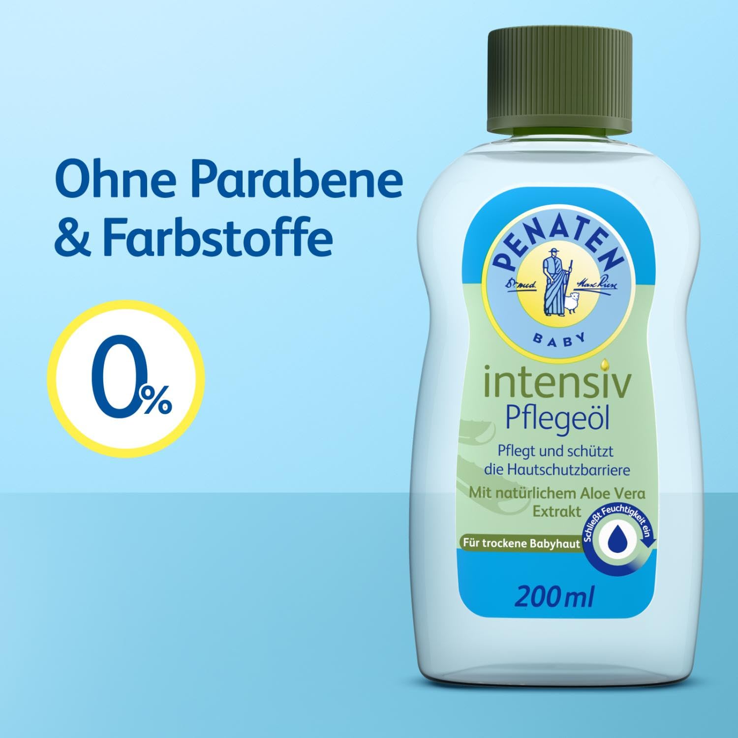 Penaten Pflegeöl 500ml, sanftes Baby Massageöl und Babyöl zur Pflege, Reinigung und Massage, ohne Parabene und Farbstoffe, für Neugeborene