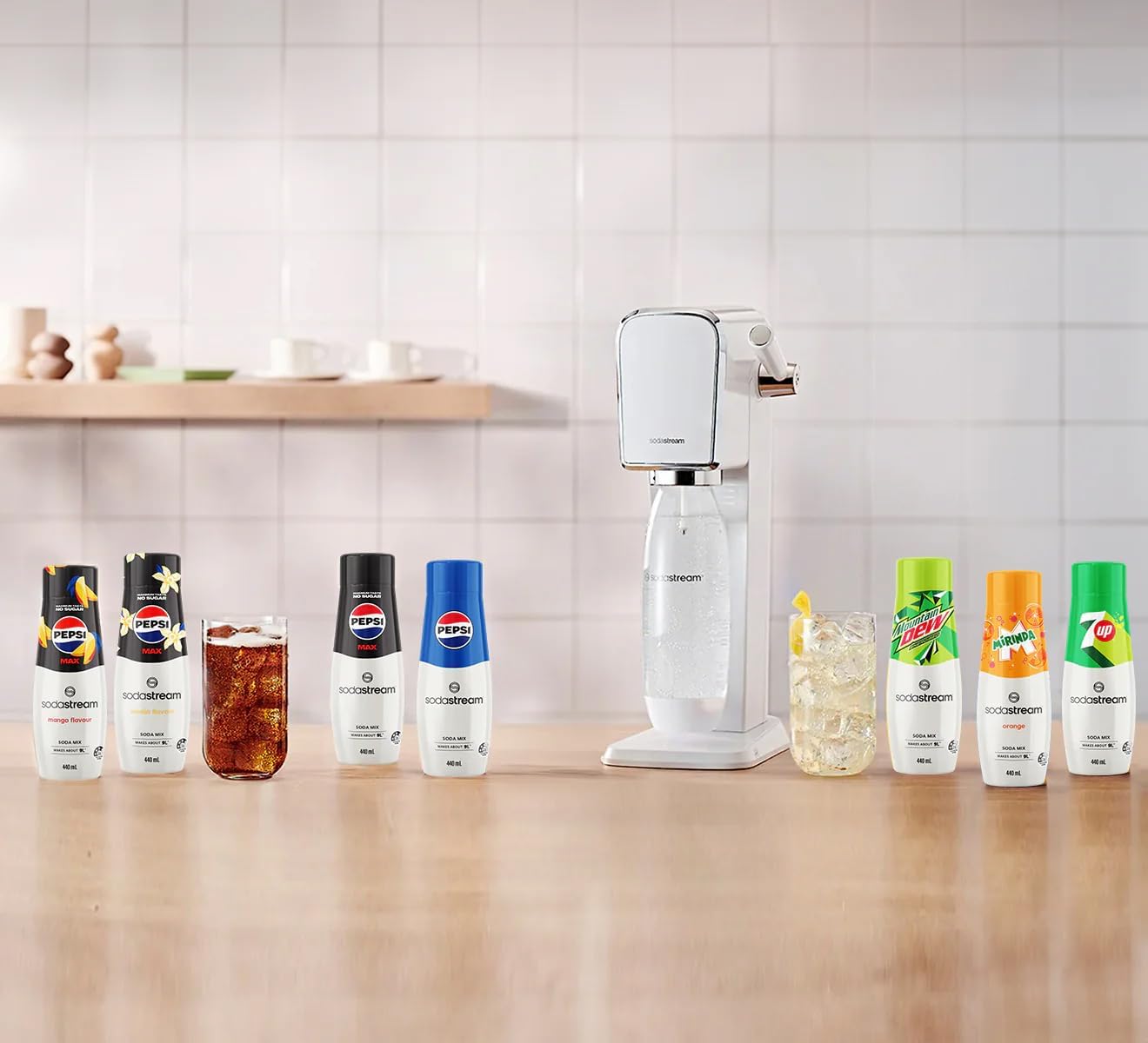 SodaStream Sirup 3x Pepsi Zero Zucker - 1x Flasche ergibt 9 Liter Fertiggetränk, Sekundenschnell zubereitet und immer frisch, 440 ml