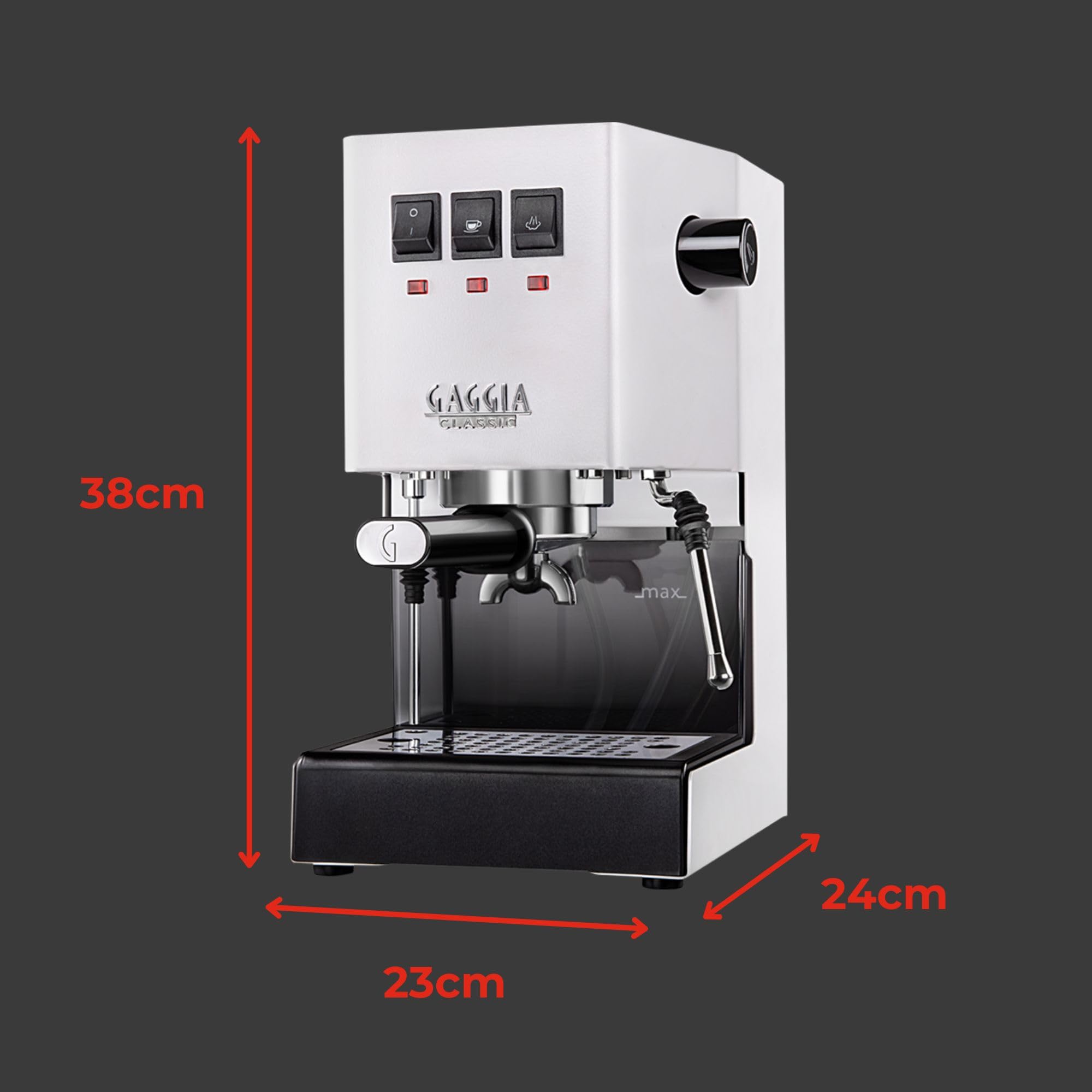 Gaggia RI9380/46 E24 Espresso Machine, Brushed Stainless Steel