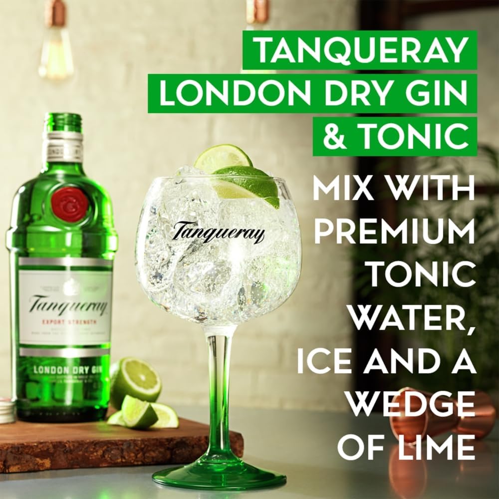 Tanqueray London Dry Gin | aromatischer Gin | 4-fach destilliert auf englischem Boden | 43,1% vol | 1000ml Einzelflasche
