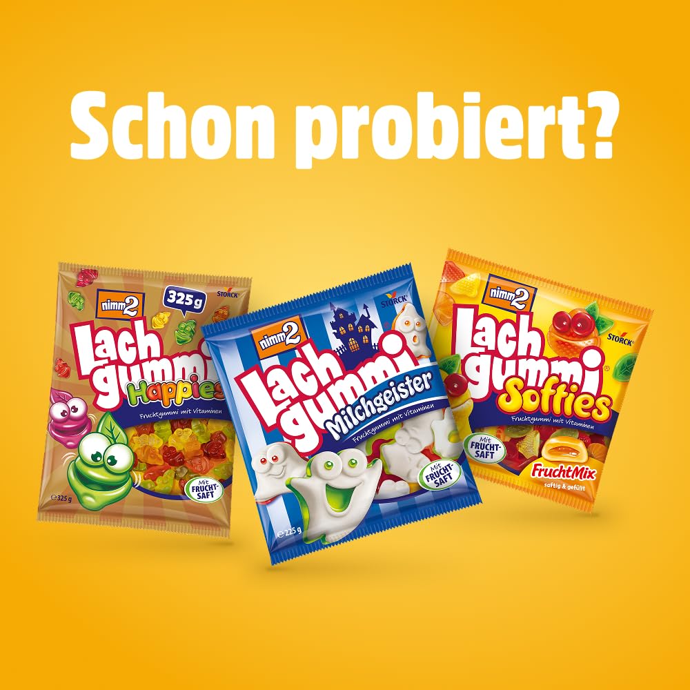 nimm2 Lachgummi Softies Rote Früchte – 1 x 225 g – Gefülltes Fruchtgummi mit Fruchtsaft und Vitaminen – Süßigkeit in sechs Geschmacksrichtungen