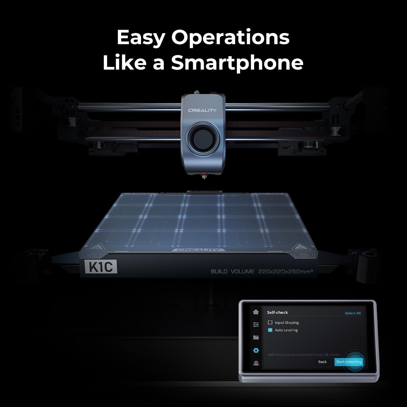 Creality K2 Plus Combo 3D Printer, Multi Color Printing with New CFS, Max 600mm/s Printing Speed, Full-auto Leveling, Next-Gen Direct Drive Extruder, Dual Al Camera, Build Volume 350 * 350 * 350mm