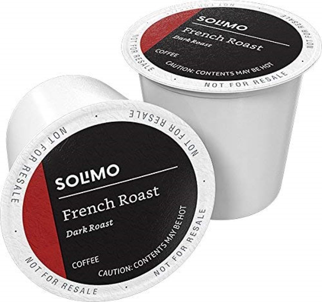 Amazon Brand - Solimo Dark Roast Coffee Pods, Compatible with Keurig 2.0 K-Cup Brewers, 100 Count (Pack of 1)