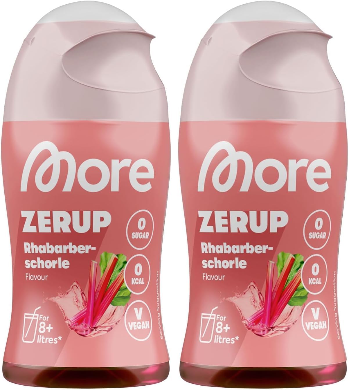MORE Zerup, Peach Iced Tea, 65 ml, für bis zu 8 l Fertiggetränk, zuckerfreier Sirup mit u.a. echten Fruchtextrakten, vegan, zero Kalorien - made in Germany