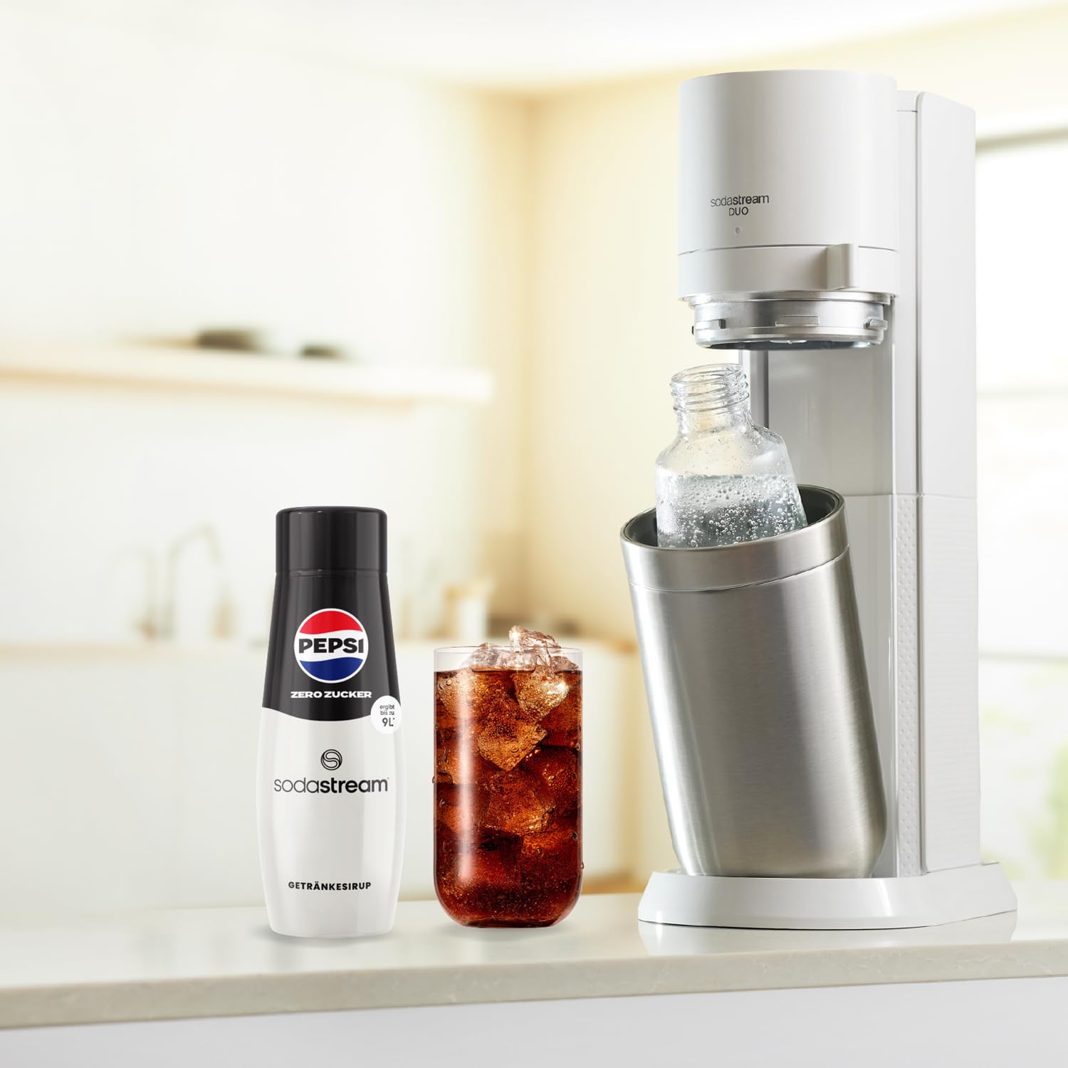 SodaStream Sirup 3x Pepsi Zero Zucker - 1x Flasche ergibt 9 Liter Fertiggetränk, Sekundenschnell zubereitet und immer frisch, 440 ml
