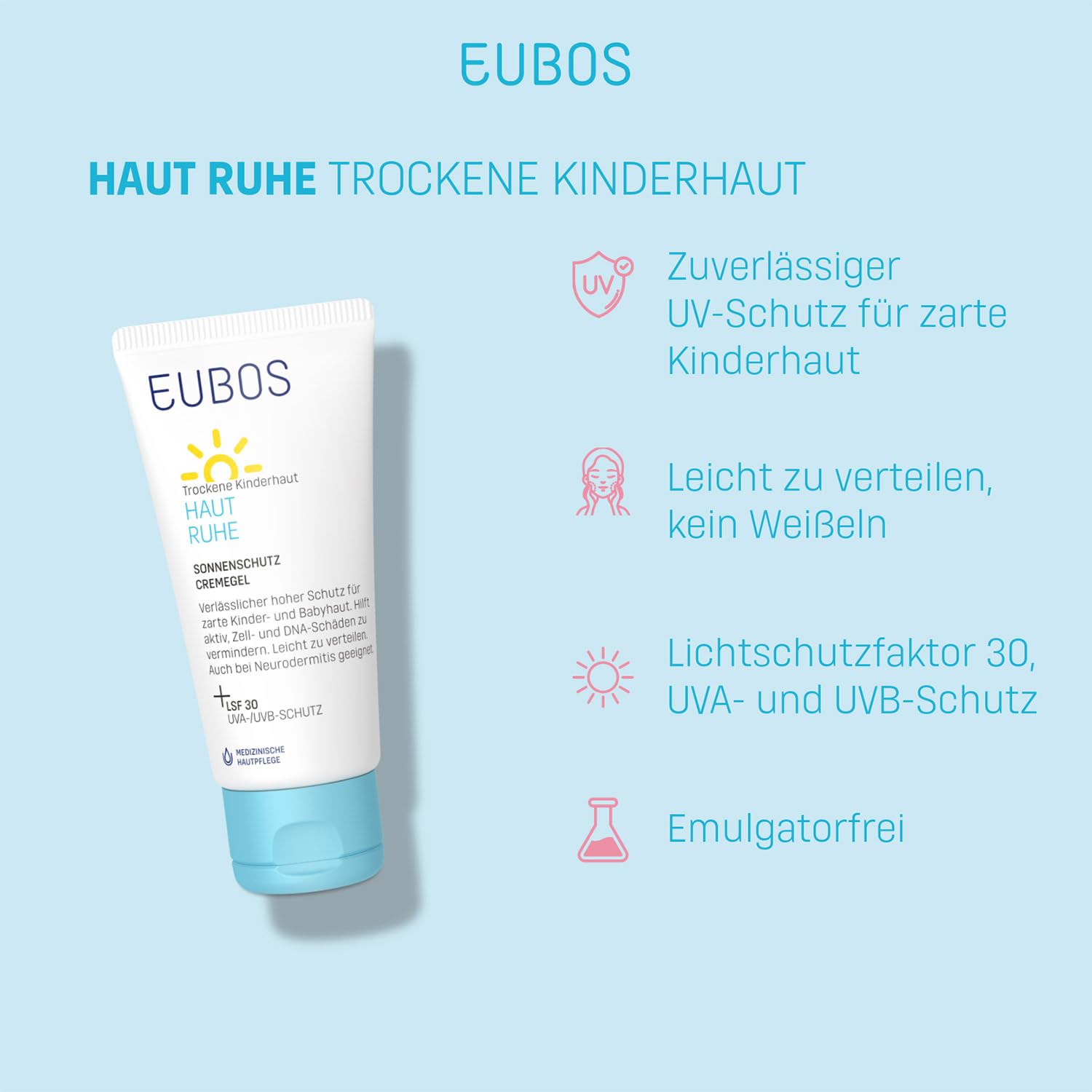 EUBOS Kinder Haut Ruhe Lotion, 125 ml Lotion