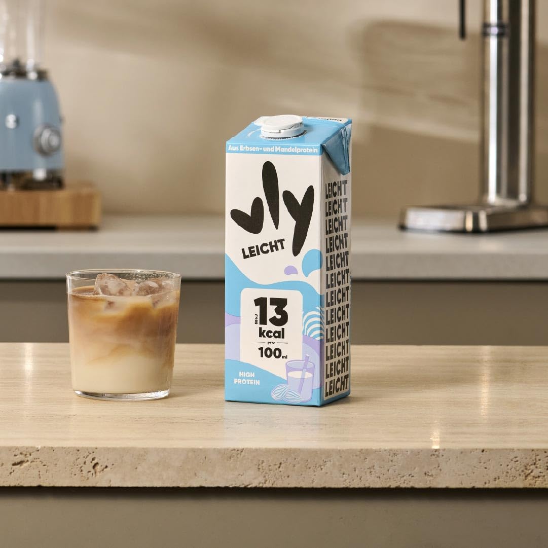 vly BARISTA - Die vegane Milchalternative aus Erbsenprotein | Cremiger Schaum | Reich an Ballaststoffen, Calcium, Vitaminen & Protein | Laktosefrei, Glutenfrei, Zuckerarm, Pflanzlich - 16x1L