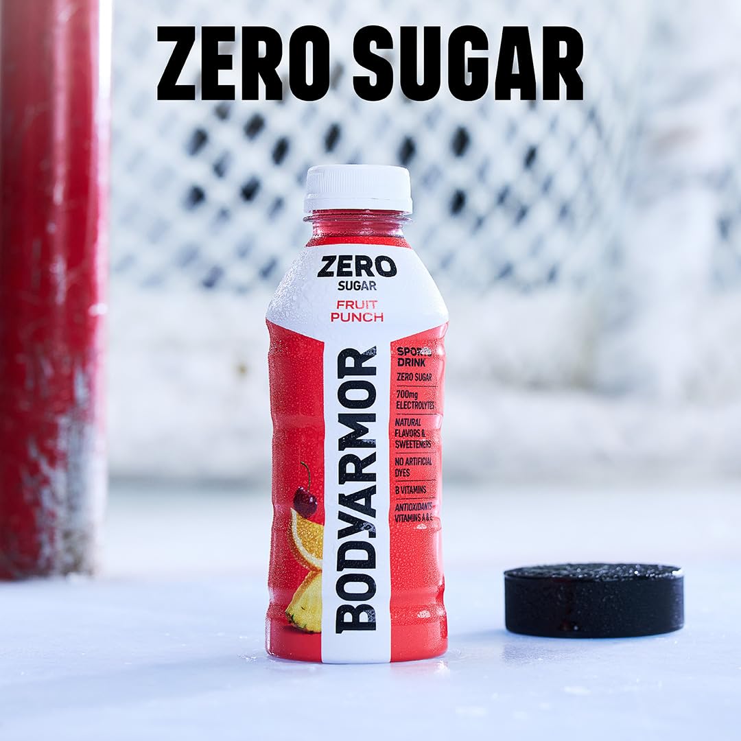 BODYARMOR ZERO Sugar Lemon Lime Electrolyte Drink, Natural Flavors, 16 Fl Oz Bottles (12 Pack), B Vitamins & Antioxidants Sugar Free Hydration