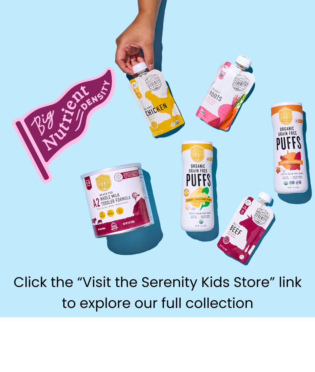 Serenity Kids 6+ Months Baby Food Pouches - Nutrient-Packed Meat Puree with 5g Protein - Organic Baby Food with Ethically Sourced Meat & Veggies - Convenient On-the-Go Toddler Snacks - 3.5 Oz, 8 Pack