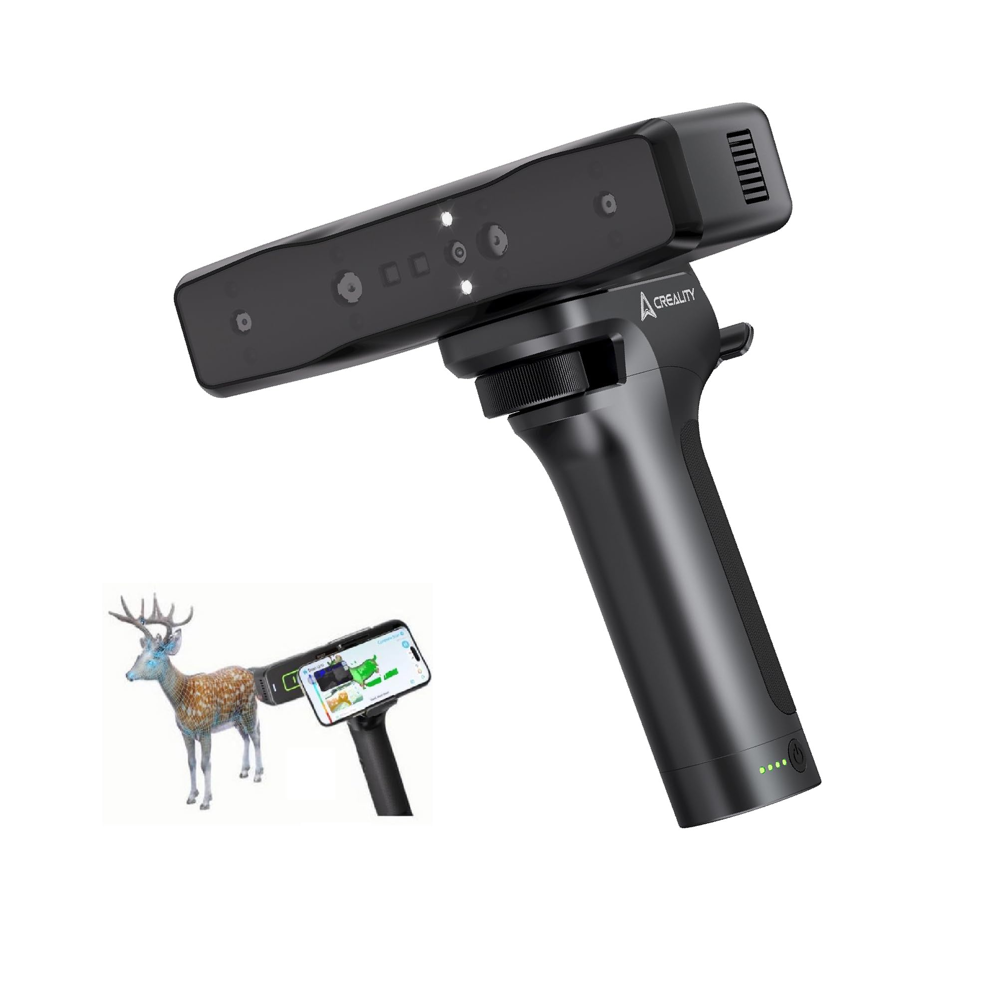 Creality 3D Scanner Raptor Pro and Scan Bridge Wireless Scanning, 3D Scanner for 3D Printing, High Precision 0.02mm, 60FPS Scanning Speed, 22+7 Blue Laser Lines
