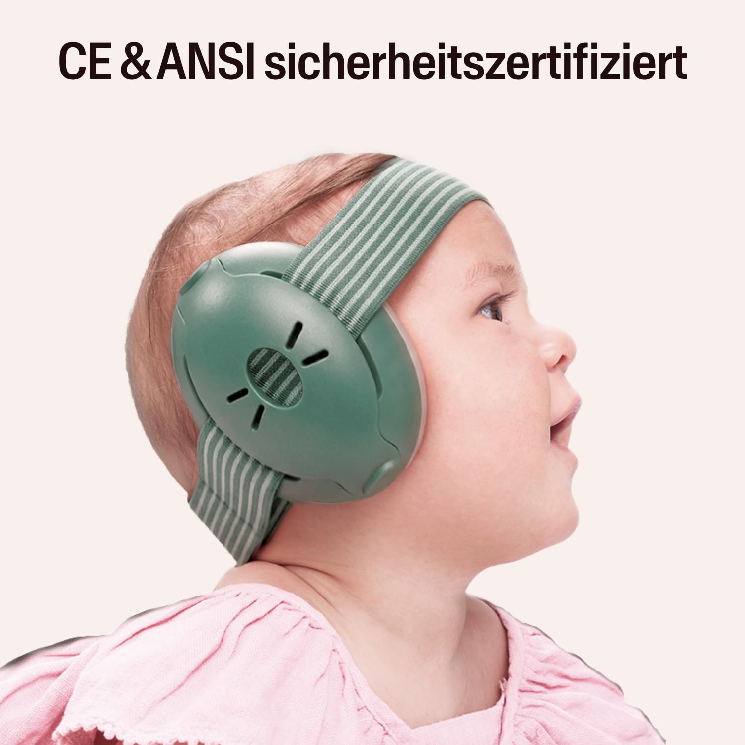 Alpine Muffy Baby Classic - Gehörschutz für Babys - Verstellbares ANTI-SLIP-Kopfband bis 48 Monate - In Deutschland auf Sicherheit getestet - Lärmschutz Kopfhörer verhindert Gehörschäden, Schwarz