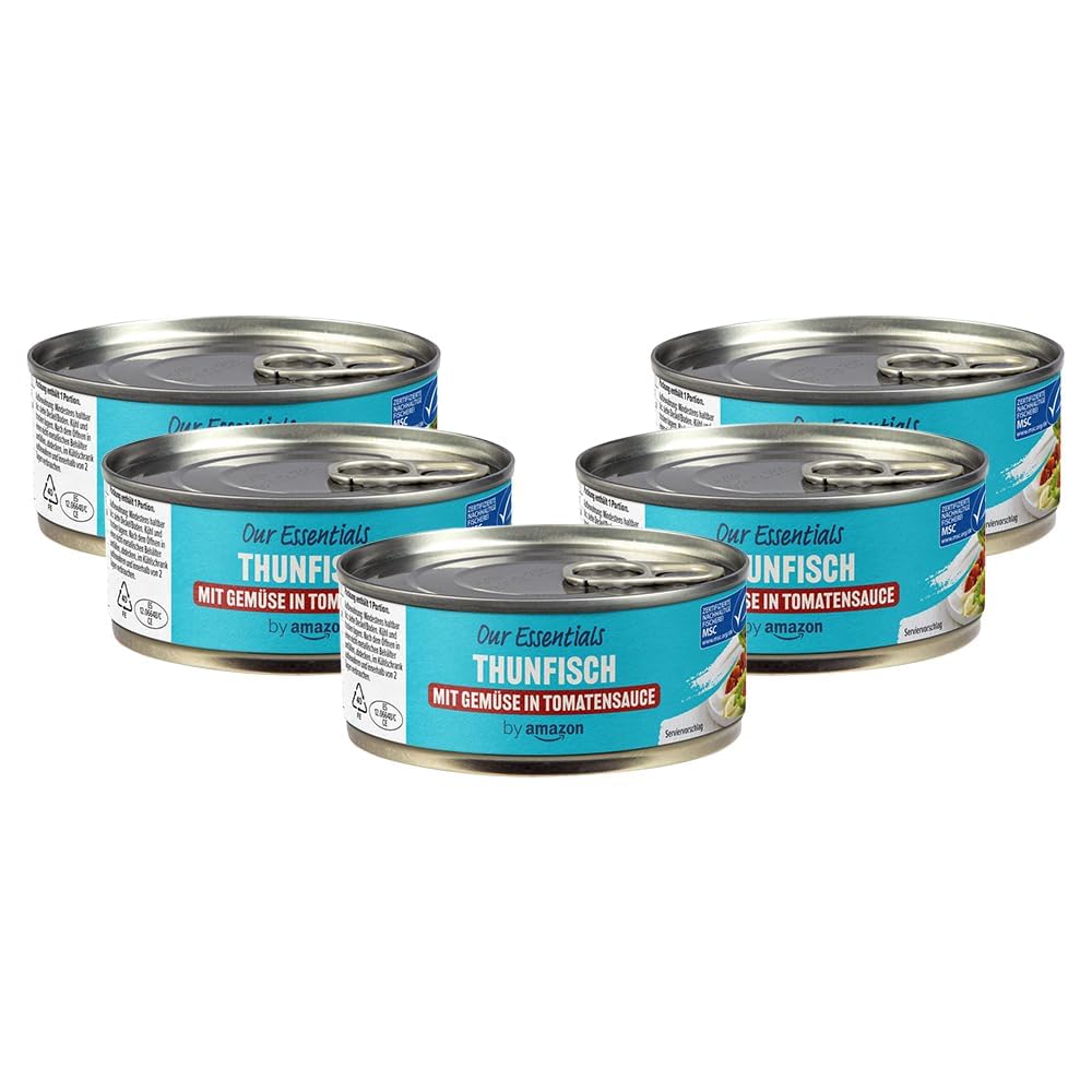 by Amazon Thunfischstücke in eigenem Saft und Aufguss, 145g (1er-Pack)
