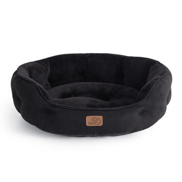 BEDSURE Katzenbett waschbar Katzen Bettchen - 51x48x15cm Katzenkorb mit Zweiseitig Innenkissen Katzenschlafplatz für Katzen oder kleine Hunde,Grau