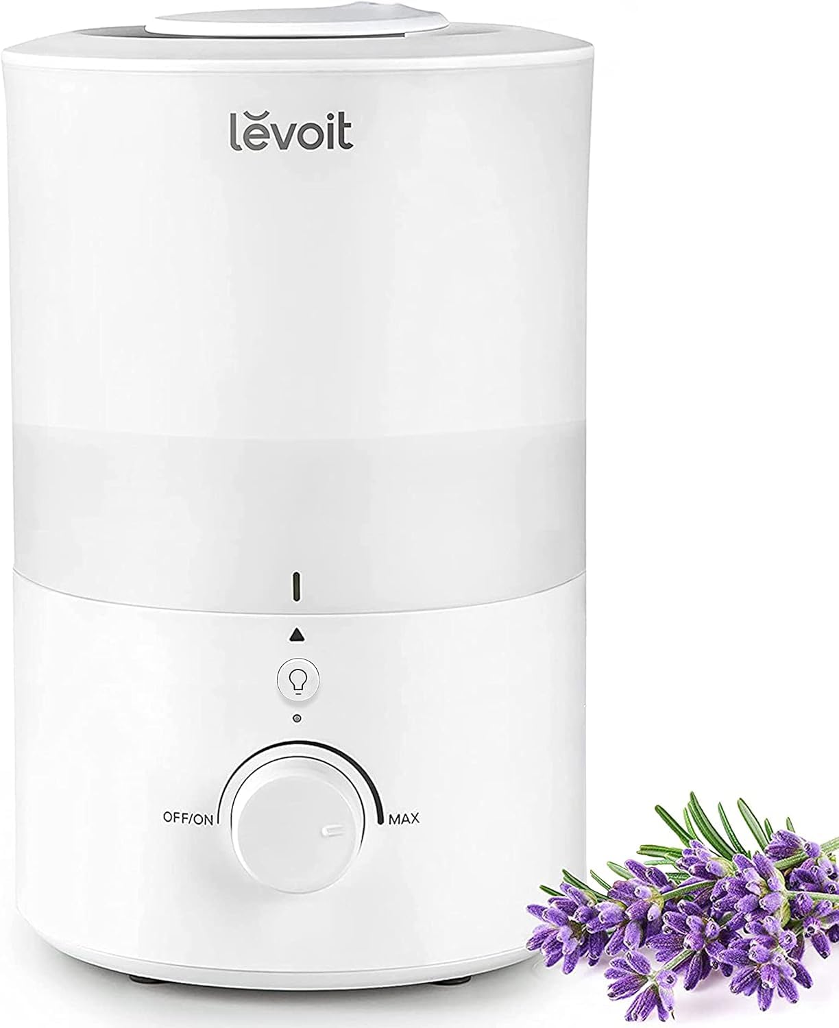 Levoit Luftbefeuchter Schlafzimmer, 23dB leise Humidifier, Top-Fill für Baby, bis 25H, Raumbefeuchter mit 360 grad Drehdüse für Kinderzimmer, Pflanzen, Auto Shut-off, 2,5 L, Weiß