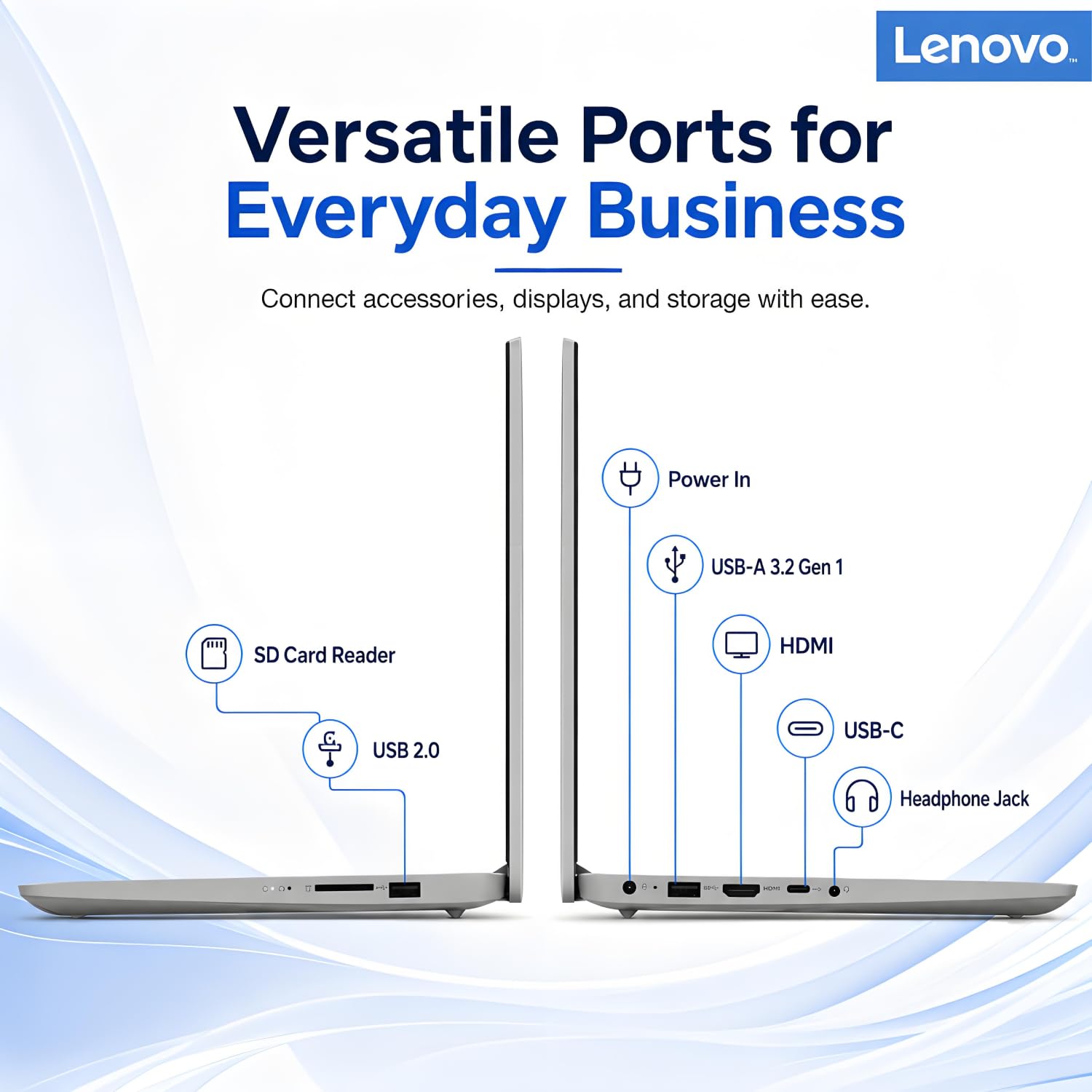 Lenovo IdeaPad Laptop with Microsoft 365 Office, 8GB RAM, 256GB SSD, 11 Hour Battery, Intel High Performance CPU, SD-Card Reader, Webcam, USB-C, HDMI,Ultra-Quiet Design, Windows 11