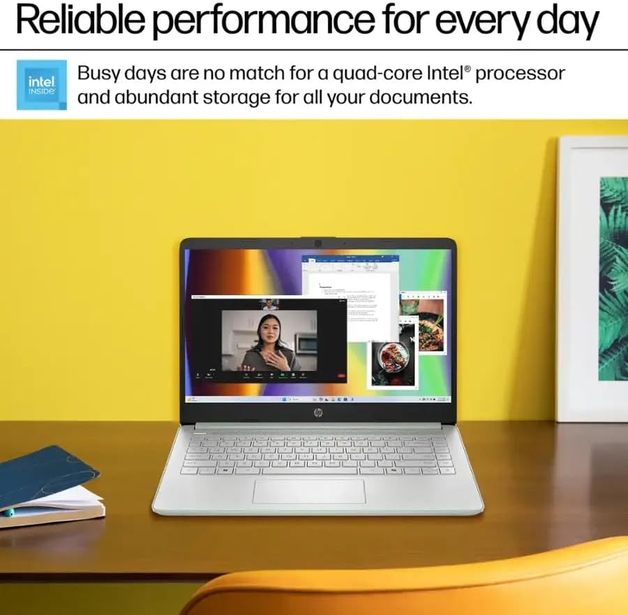 HP 2025 Laptop for Student Business, 14" Anti-Glare, Intel N150, 16GB RAM, 384GB Storage(128GB UFS+256GB MSD), Wi-Fi 6, Copilot AI & 1 Year Office 365, Willow Green, Windows 11 Pro, W/Accessories