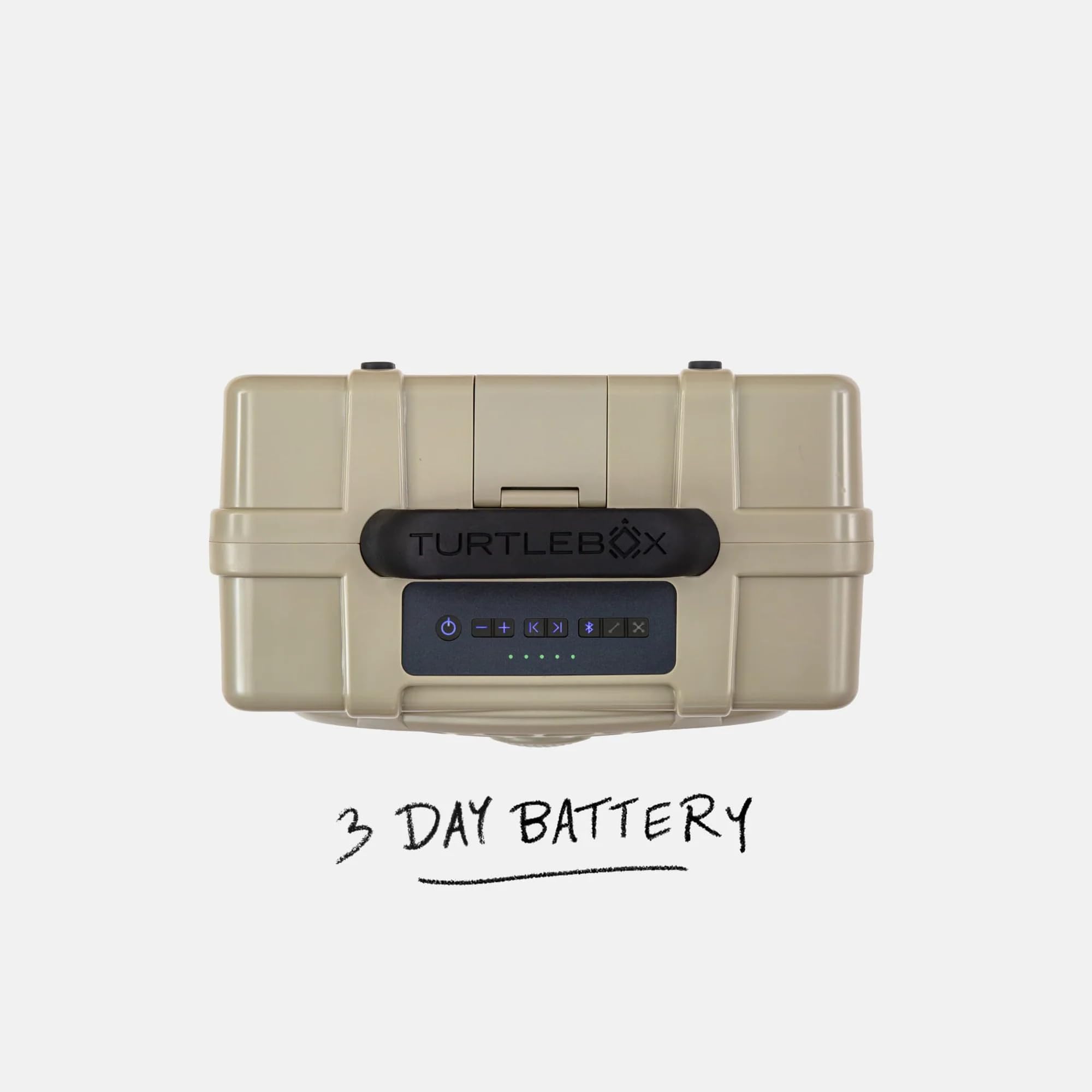 Turtlebox Original Gen 3: Portable Outdoor Bluetooth Speaker – Ultra-Loud (120dB), Waterproof (IP67), Rugged, Impact-Resistant, 3-Day Battery | Party Mode: Unlimited Pairing for Stereo Sound, Tan