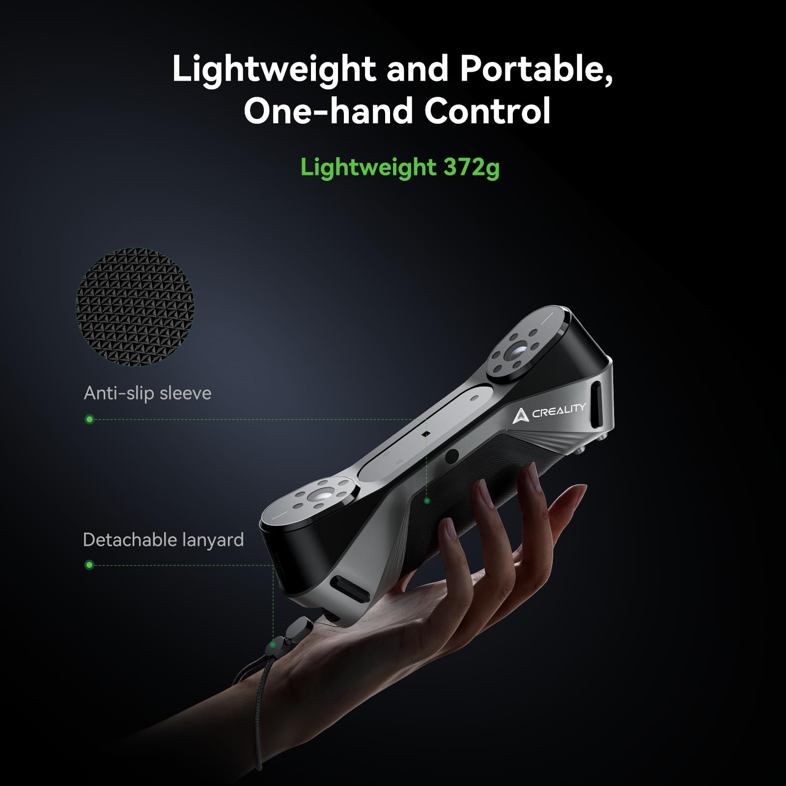 Creality CR-Scan Ferret Pro 3D Scanner for 3D Printing, Upgrade Wireless Handheld Scanner with WiFi 6 Bridge, Anti-Shake Tracking, 30FPS Fast Full Color Scan, 0.1mm Accuracy for iOS/Android & PC