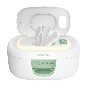 Momcozy Feuchttuch Wärmer, Federdesign, Feuchttücher Box mit großem Fassungsvermögen, schnelles und gleichmäßiges Erwärmen, Temperaturregelung mit 4 Heizmodi, Feuchttuchwärmer mit Nachtlicht