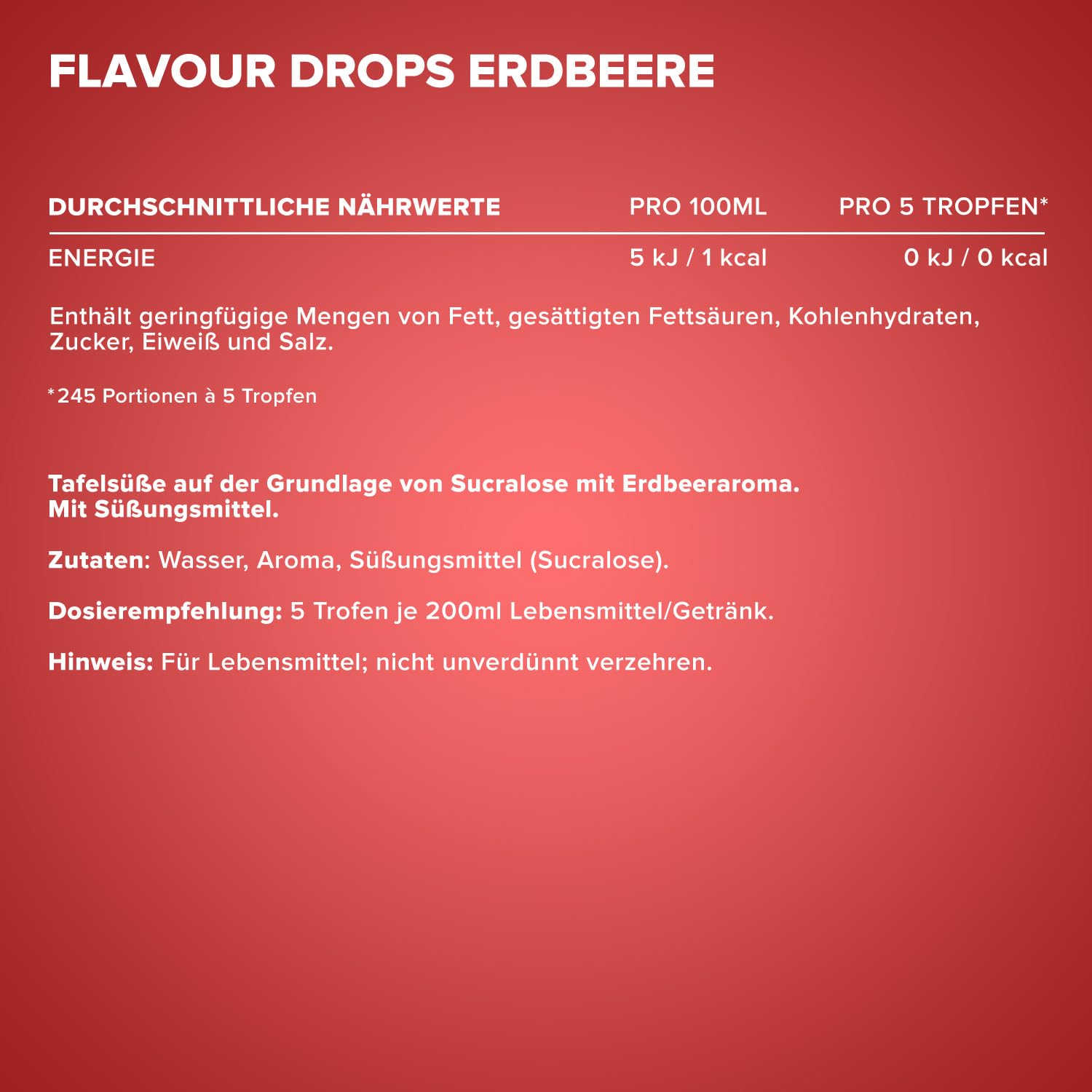 IronMaxx Flavour Drops - Vanilla 50ml | kalorienfrei & zuckerfrei | vegane Aromatropfen zum süßen von Lebensmitteln | praktischer Tropfer-Verschluss