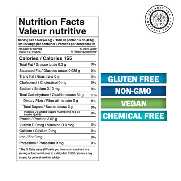 Pride Of India - Extra Long Indian Basmati Rice, Naturally Aged Aromatic Grain, 3 lbs Jar