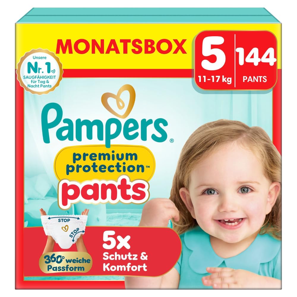 Pampers Premium Protection Größe 5, 152 Windeln, 11kg-16kg, unser Nr. 1 Haut- und Auslaufschutz