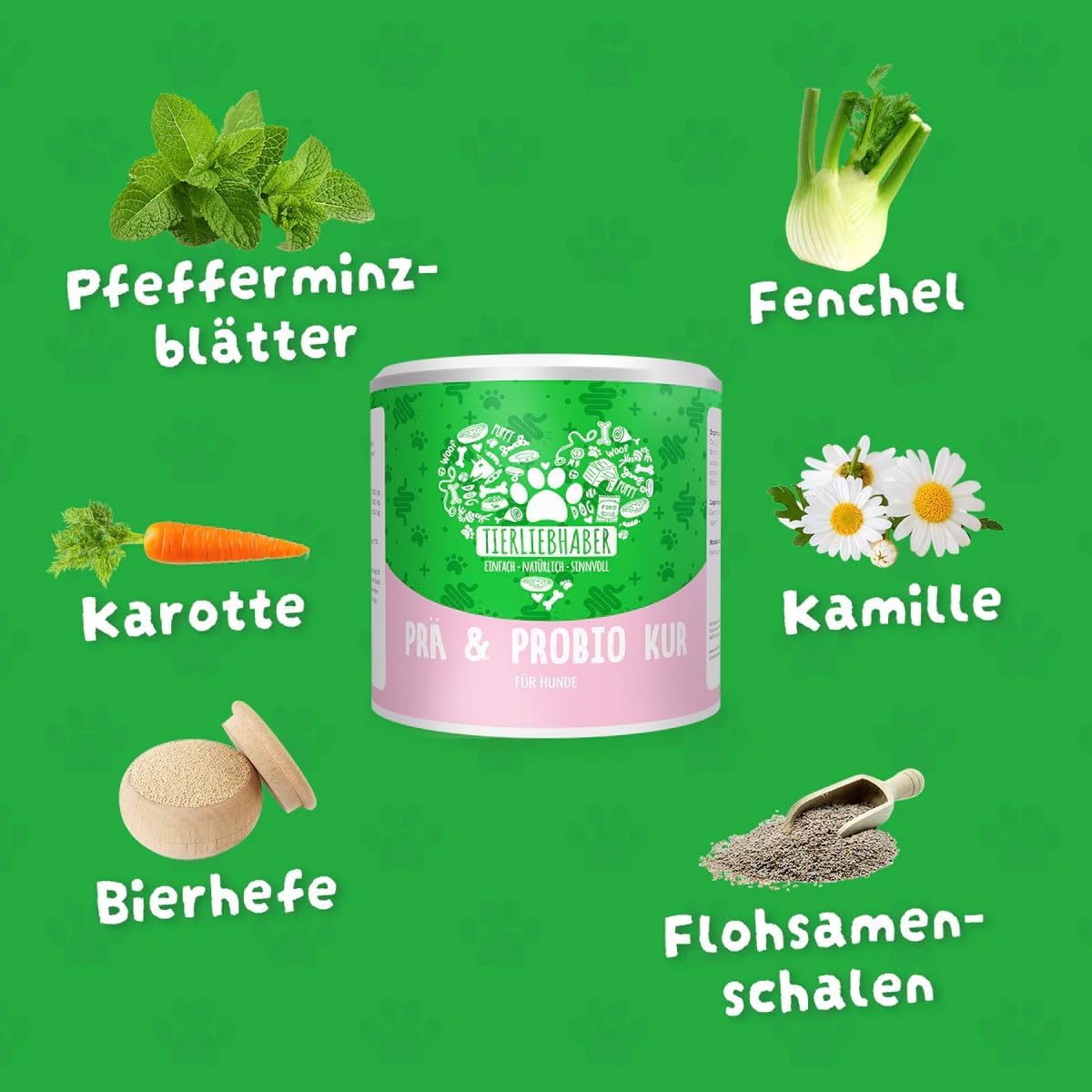 TIERLIEBHABER – Gras- & Kotfresser Drops bei Sodbrennen Hund mit Ulmenrinde für Hunde – Tierärztlich entwickelt – Hund Sodbrennen Drops angereichert mit Moor und Fenchel – 350 g mit ca. 160 Drops