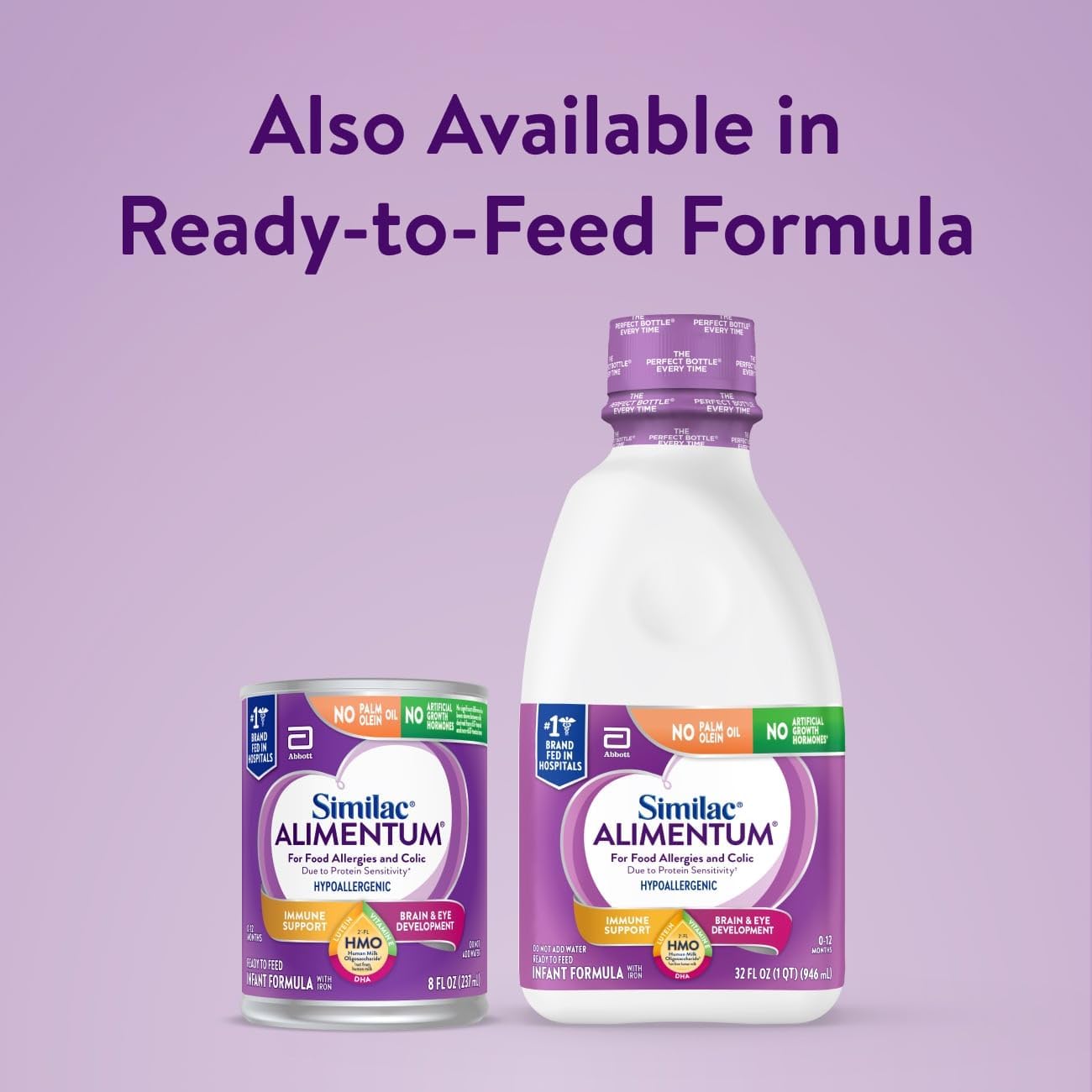 Similac Alimentum With 2'-FL HMO Hypoallergenic Infant Formula, for Food Allergies and Colic Due to Protein Sensitivity, Baby Formula Powder, 19.8-oz Value Can