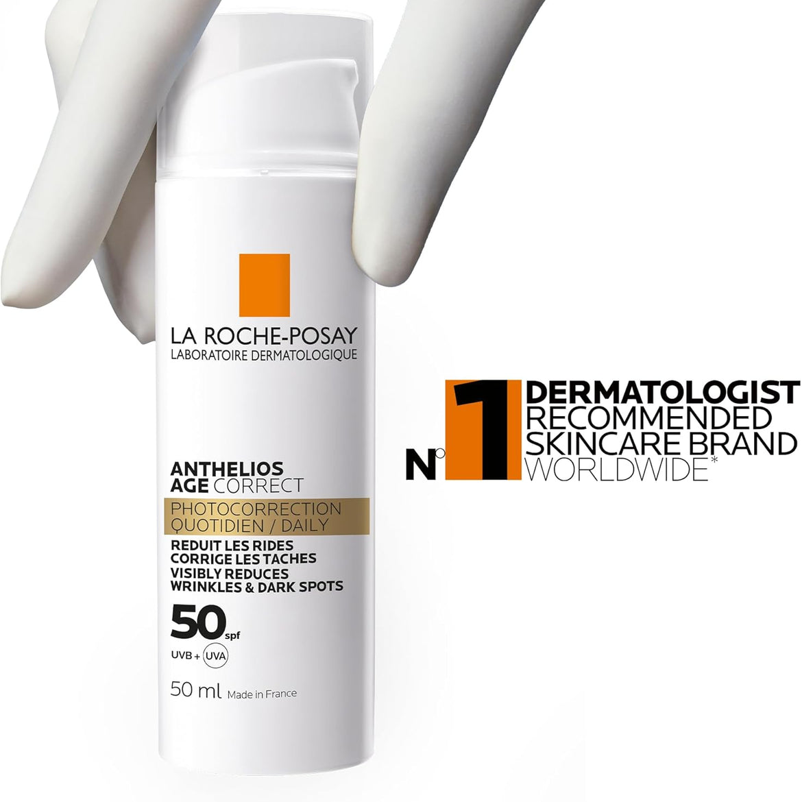 La Roche Posay Anthelios Age Correct SPF50 Anti Ageing Invisible Sunscreen with Niacinamide 50ml